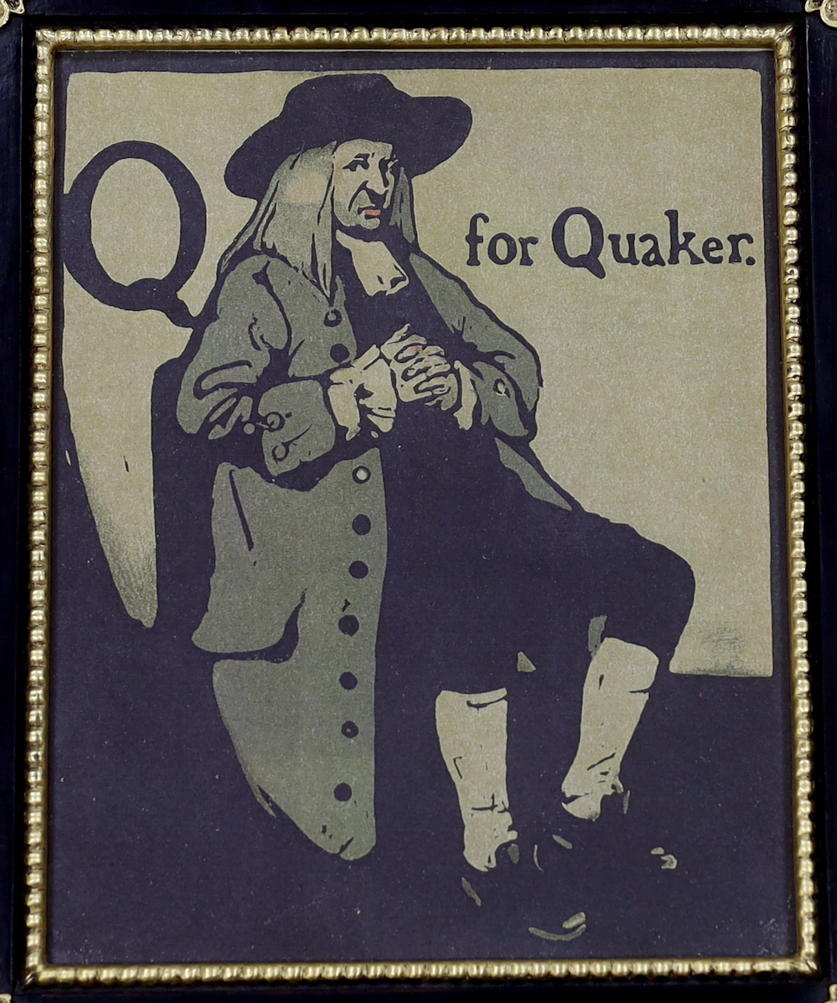 William Nicholson (1872–1949) Rudyard Kipling and Q for Quaker, two wood cuts/lithographs, the largest 29cm x 23cm